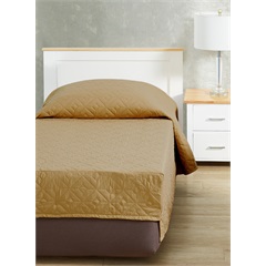 CozyCare Designs Fitted Coverlet, Ant. Gold